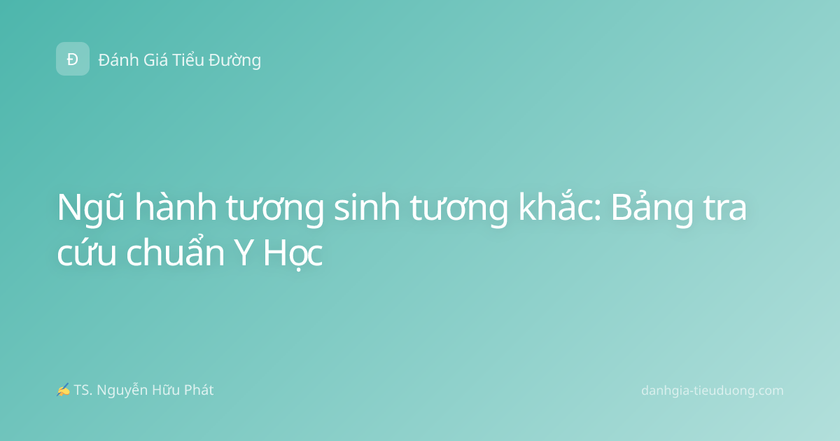 Ngũ hành tương sinh tương khắc: Bảng tra cứu chuẩn Y Học